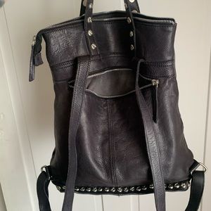 Free People Ellie Leather Studded Backpack
